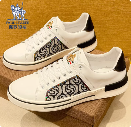奢侈品板鞋男夏季新款真皮透气防臭耐磨休闲百搭运动男鞋