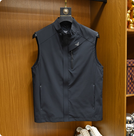 春秋季新款立领夹克马甲男欧洲站潮牌修身休闲轻奢简约高品质外套