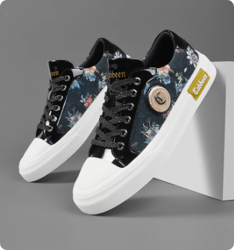 正品男鞋秋季新款印花男士休闲板鞋高级感小白色男款潮鞋