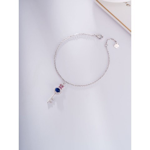 手链女CH008 0.51克拉蓝宝石手链