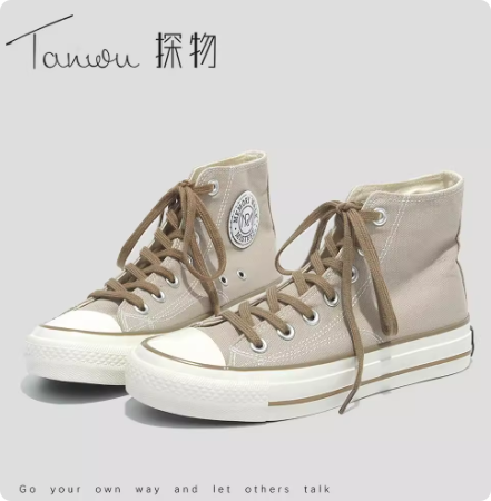 鞋子女鞋百搭学生ins潮流软底不累脚布鞋探物帆布鞋女生2025帮